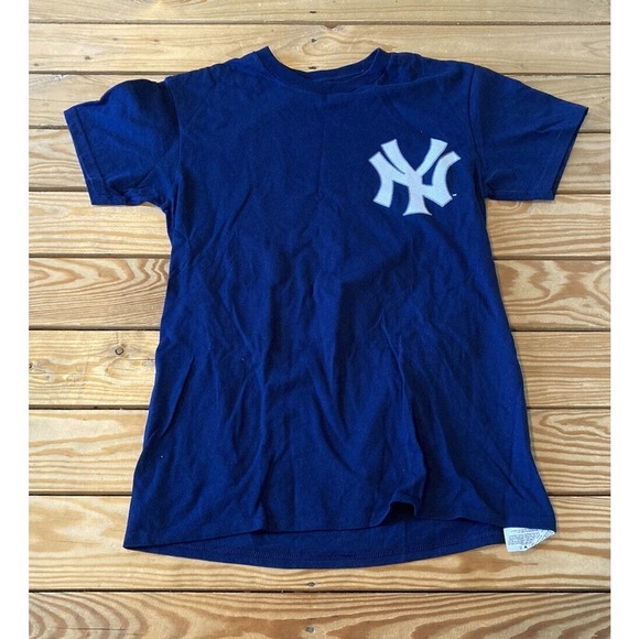Majestic NY Yankees Tanaka T Shirt Size Small Men’s Blue Short Sleeve - Picture 1 of 6